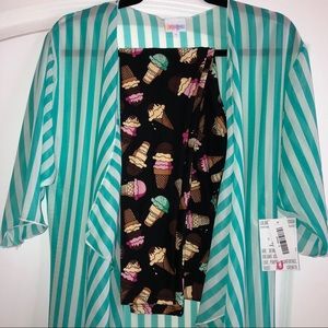🍦NWT LulaRoe S Shirley & OS Ice Cream Leggings